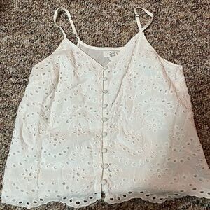 White lace tank